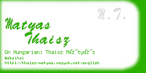 matyas thaisz business card